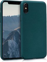 kwmobile hoesje voor Apple iPhone X - Telefoonhoesje in metallic petrol - Backcover voor smartphone