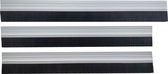 EcoSavers Aluminium Deurborstel uit 3 delen zelfklevend met 3M tape | Isolatieborstel Deur Borstel | Tochtstrip | 93 cm totaal