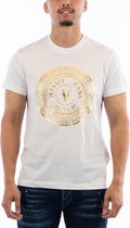 Versace Jeans Couture Heren T-Shirt V-emblem Wit Goud maat M