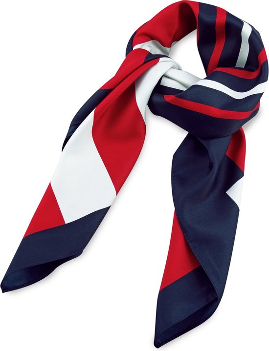 JB Collection - Sjaals - sjaal rood / wit / blauw vierkant - rood / wit / blauw