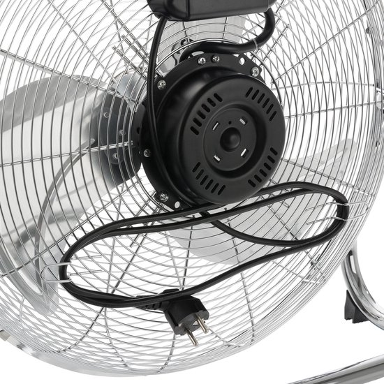 Arebos vloerventilator 50 cm | Windmachine | Ventilator | 3 snelheidsstanden | Hoog luchtdebiet | 100° verstelbare hellingshoek | Zwart