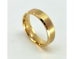 RVS - goudkleurig - ring - maat 17 - Prachtig chique ring voor dames en heren.