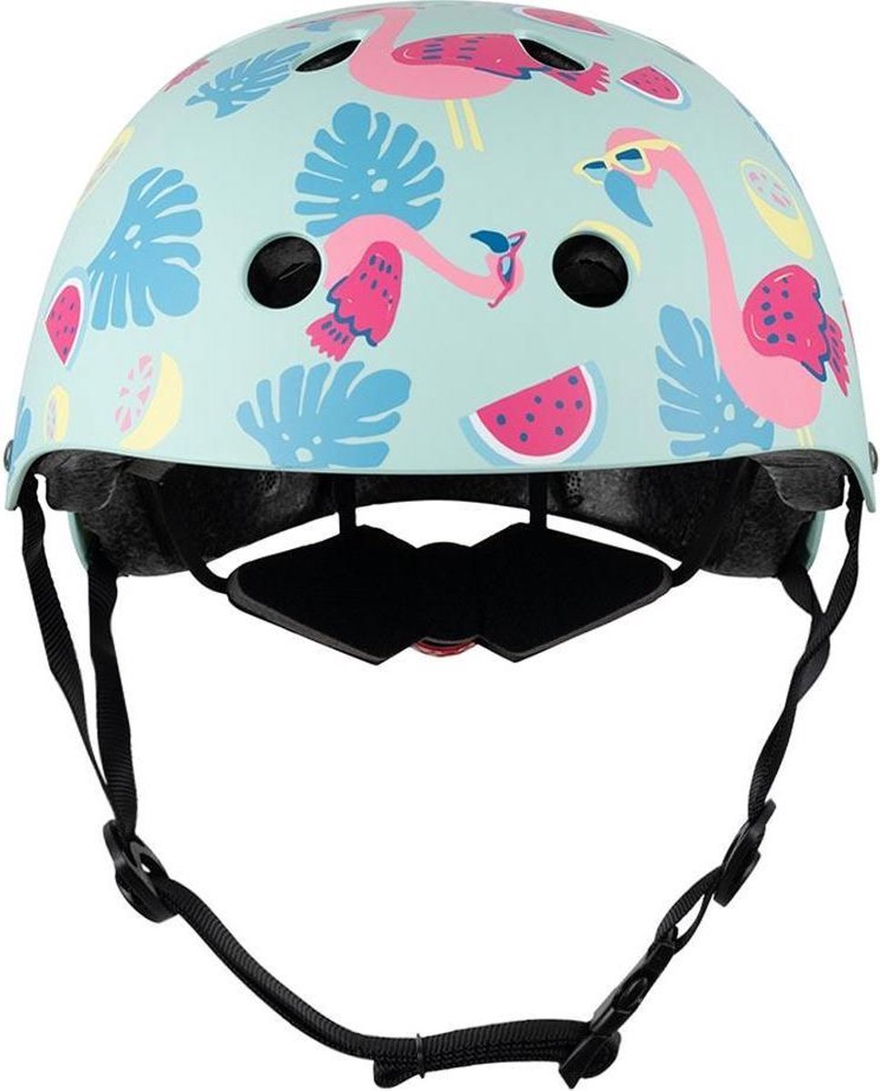 Mini Hornit Lids Fietshelm voor Kinderen met LED achterlicht - Flamingo (S)