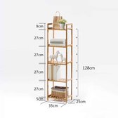 SensaHome Badkamerrek - Bamboe Design – Badkamerkast met 5 planken