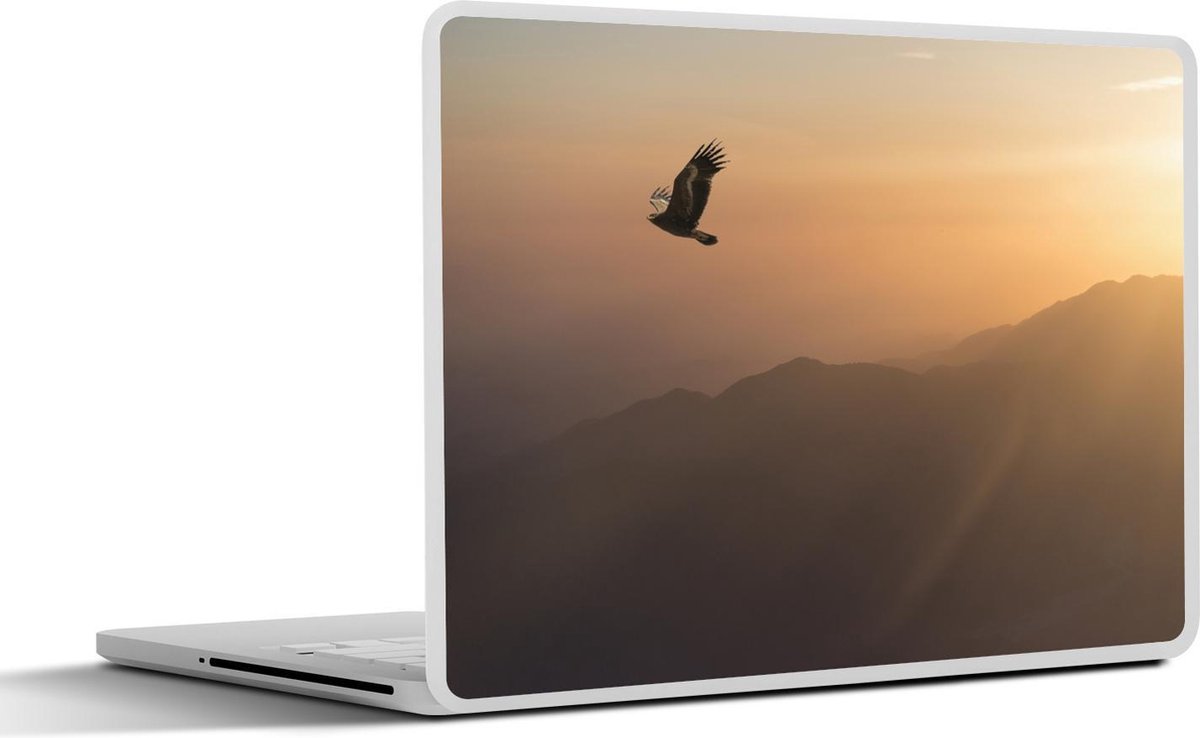 Laptop sticker - 13.3 inch - Zeearend - Vliegend - Natuur - Zon - Licht - Vogels - 31x22,5cm - Laptopstickers - Laptop skin - Cover