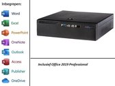Mini PC - Intel J3160 Quad Core - Geluidloos - 16GB RAM - 128GB SSD - met Windows 10 Pro - incl. Office Professional! (verloopt niet, geen abonnement)