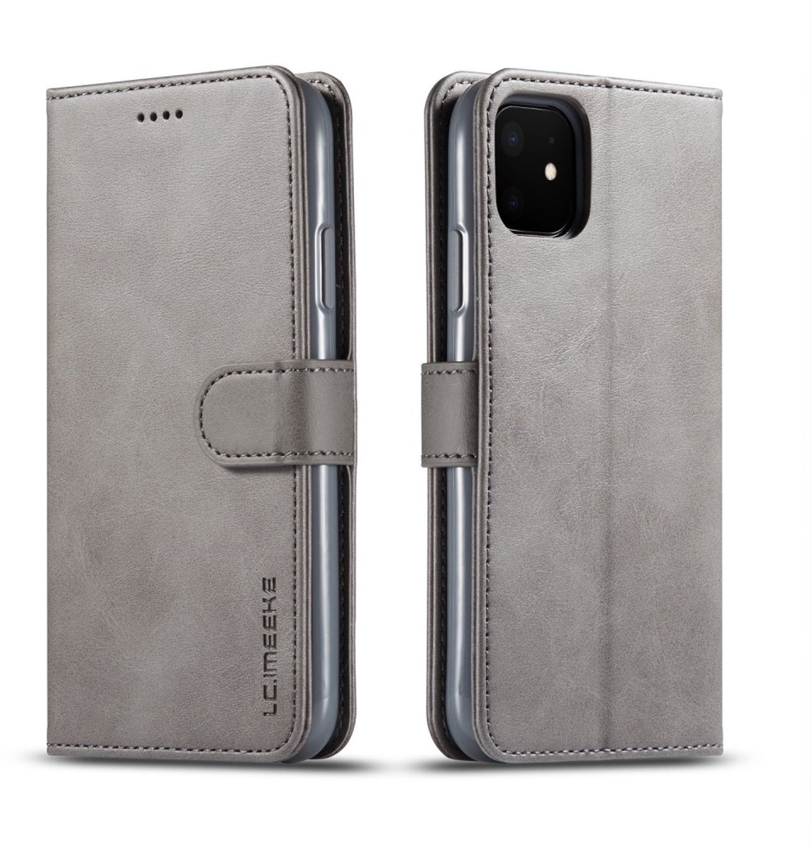 LC.IMEEKE Wallet / portemonnee hoesje voor iPhone 11 / iPhone Xr - grijs
