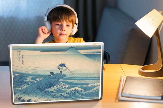 Autocollant pour ordinateur portable - 15,6 pouces - Kajikazawa dans la province de Kai - peinture de Katsushika Hokusai