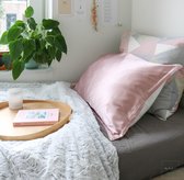 Mori Concept - Essential zijden kussensloop - 60x70 - Lichtroze - 100% Moerbei zijde Voorkant - Mulberry Silk Pillowcase