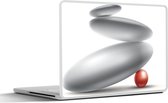 Laptop sticker - 17.3 inch - Kiezels tegen een knikker - 40x30cm - Laptopstickers - Laptop skin - Cover