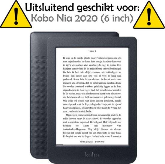 Hoesje Geschikt voor Kobo Nia Hoes Bescherm Hoesje Case Sleep Cover - Hoes Geschikt voor Kobo Nia Hoesje - Lichtblauw van Hoesje  — afbeelding 2
