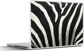Laptop sticker - 14 inch - Dierenprint - Zebra - Zwart - Wit - 32x5x23x5cm - Laptopstickers - Laptop skin - Cover