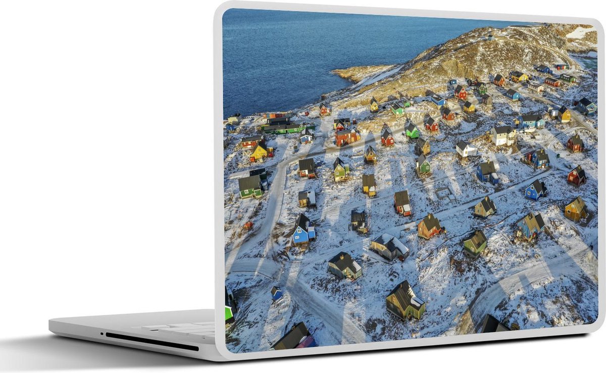 Afbeelding van product SleevesAndCases  Laptop sticker - 10.1 inch - gekleurd dorp in Groenland