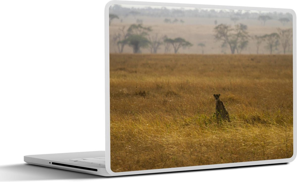 Afbeelding van product SleevesAndCases  Laptop sticker - 11.6 inch - Jachtluipaard op de savanne