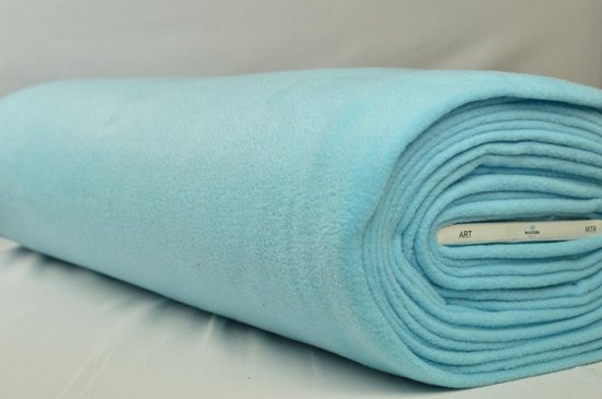 Fleece stof - Aqua blauw - 10 meter | bol.com