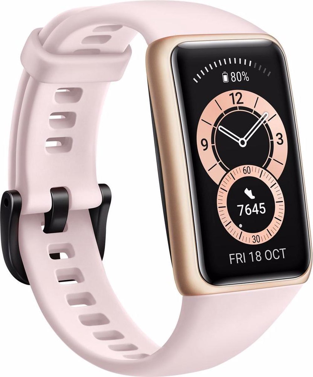 Huawei Band 6 - Activity tracker dames - Sakura Pink | bol.com