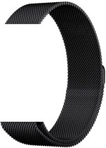 Geschikt voor Apple Watch Bandje Zwart Series 1/2/3/4/5/6/SE 42/44 mm - iWatch Milanees Polsband Luxe Milanese Loop - Roestvrij staal - Magneet Sluiting