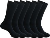 Classinn® Elegant geribbelde Heren sokken 43-46 zwart - 6 paar