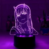 DawnLights - Zero Two Design - Darling in the Franxx - 3D Lamp - Led Licht - Anime