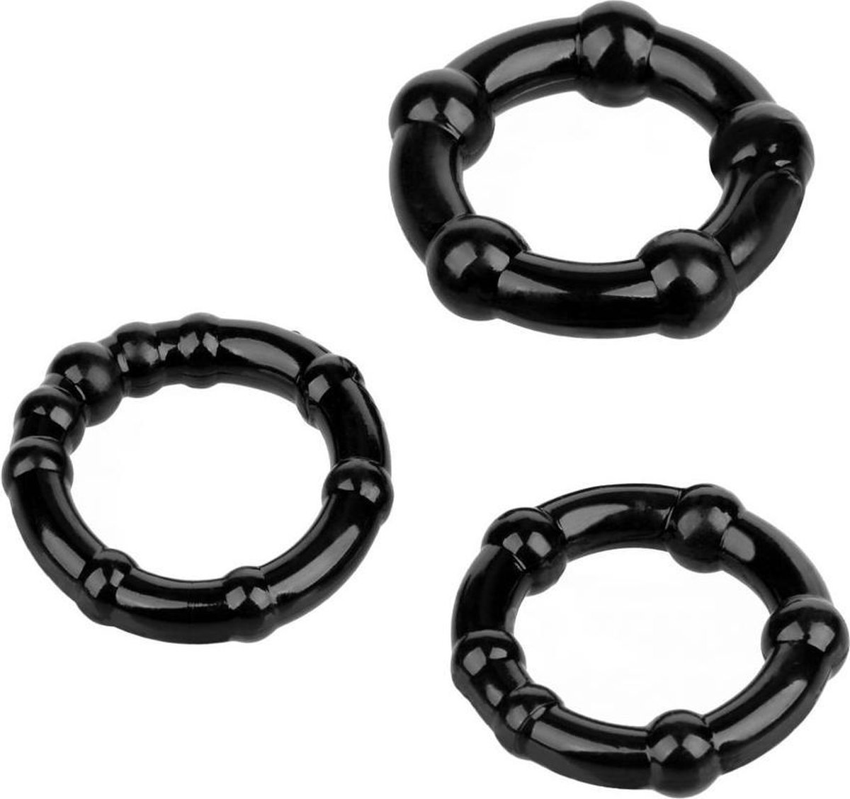 Goedkoopste cockringset ( 3 stuks) transparant of zwarte kleur