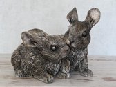 asbeeld urn konijn Twee konijntjes konijnenurn