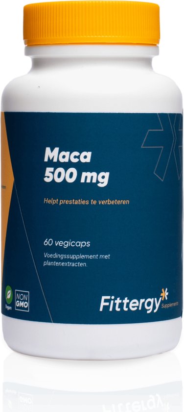 Fittergy Supplements - Maca 500 mg - 60 capsules - Peruaanse ginseng - Kruiden - vegan - voedingssupplement