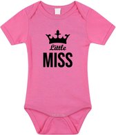 Little miss tekst baby rompertje roze meisjes - Kraamcadeau - Babykleding 68 (4-6 maanden)