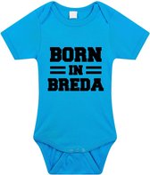 Born in Breda tekst baby rompertje blauw jongens - Kraamcadeau - Breda geboren cadeau 68 (4-6 maanden)