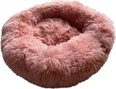 Pluche mand - Kattenmand - Hondenmand - Zalm roze - Ø 50 cm