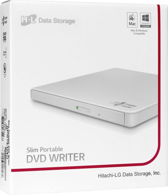 Hitachi-LG Slim Portable DVD Writer wit