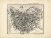 Historische kaart, plattegrond van stad Amsterdam in Noord Holland uit 1867 door Kuyper van Kaartcadeau.com