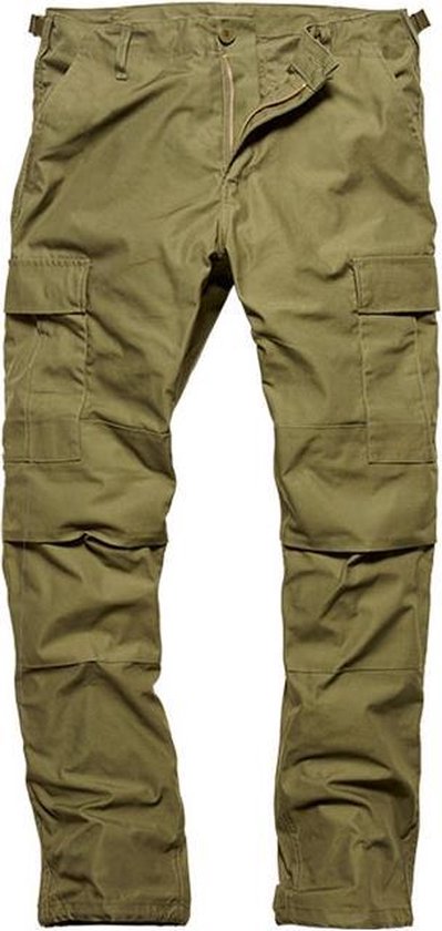 Vintage Industries Militär Cargohose Bdu Pants Olive
