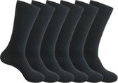Classinn® Elegant geribbelde Heren sokken 39-42 - antraciet (Charcoal) - 6 paar