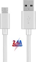 Micro USB Kabel - Premium Kabel - Snellaadkabel - 2.4A - 1M - Geschikt voor Samsung - PS4 - Micro-USB - Extra Sterk