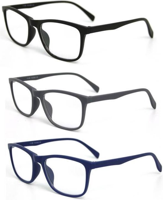 Leesbril set van 3, +1.5 dioptrie | bol.com