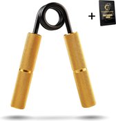 Gouden Grip Handknijper level 5 (112kg) + GRATIS Griptraining E-book - Handtrainer - Handgripper - Handknijper Fitness - Knijphalter - Onderarm trainer - Heavy Grip -  Buigveer - H