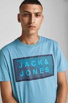 Jack & Jones T-shirt Jcoshawn Tee Ss Crew Neck Noos 12185035 Blue Heaven/slim Mannen Maat - M