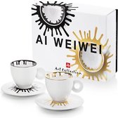 illy Art Collection Ai Weiwei Cappuccino Kop en Schotel 2 stuks