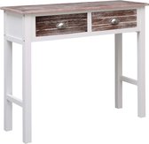 Sidetable 90x30x77 cm hout bruin