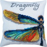 Collection d'Art borduurpakket Dragonfly 5363 voorbedrukt kruissteekkussen