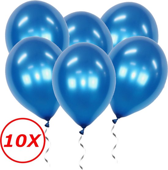 Blauwe Ballonnen Verjaardag Versiering Helium Ballonnen Gender Reveal Feest Versiering Babyshower Blauw - 10 Stuks