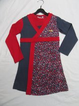 rumble , robe + t shirt manches longues , rouge / bleu , 116/122 ou 6/7 ans