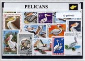 Pelikanen – Luxe postzegel pakket (A6 formaat) : collectie van verschillende postzegels van pelikanen – kan als ansichtkaart in een A6 envelop - authentiek cadeau - kado - geschenk - kaart - Pelecanidae - watervogels - grote vogel - roze - kroeskop