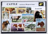 Runderen – Luxe postzegel pakket (A6 formaat) - collectie van 50 verschillende postzegels van runderen – kan als ansichtkaart in een A6 envelop. Authentiek cadeau - kado - kaart -