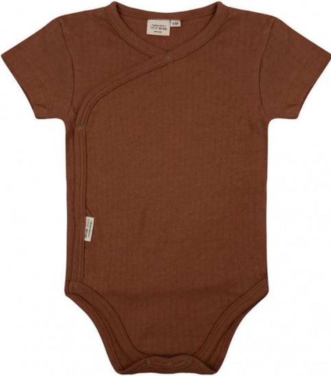 Little Indians Onesie Short Amber Brown Junior Katoen Bruin Mt 56