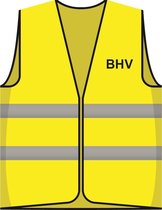 Hesje geel BHV opdruk voor/achter - BHV V+A
