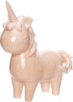 Eenhoorn Beeldje - Unicorn - Standing Roze - 22,5cm - Porselein