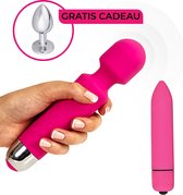 Magic Wand Vibrators voor Vrouwen - 160 Standen - Met Buttplug - Sex Toys - Roze