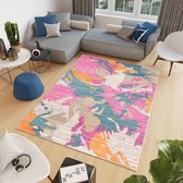 Tapiso Cosmo Vloerkleed Roze Blauw Woonkamer Modern Tapijt Maat- 140x200