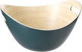 Slakom - Set - groen - Bamboe - Saladeschaal - Salade - Serveren - 30 cm.